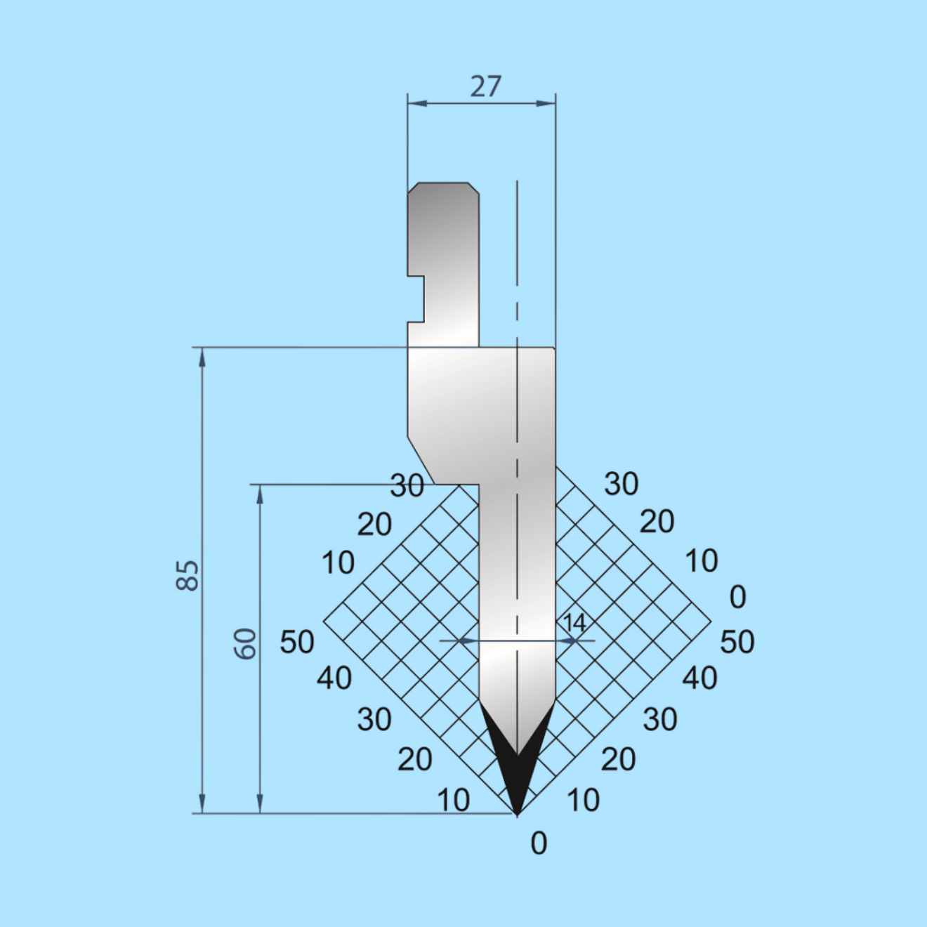 1034 AMADA-PROMECAM Hemming Punch