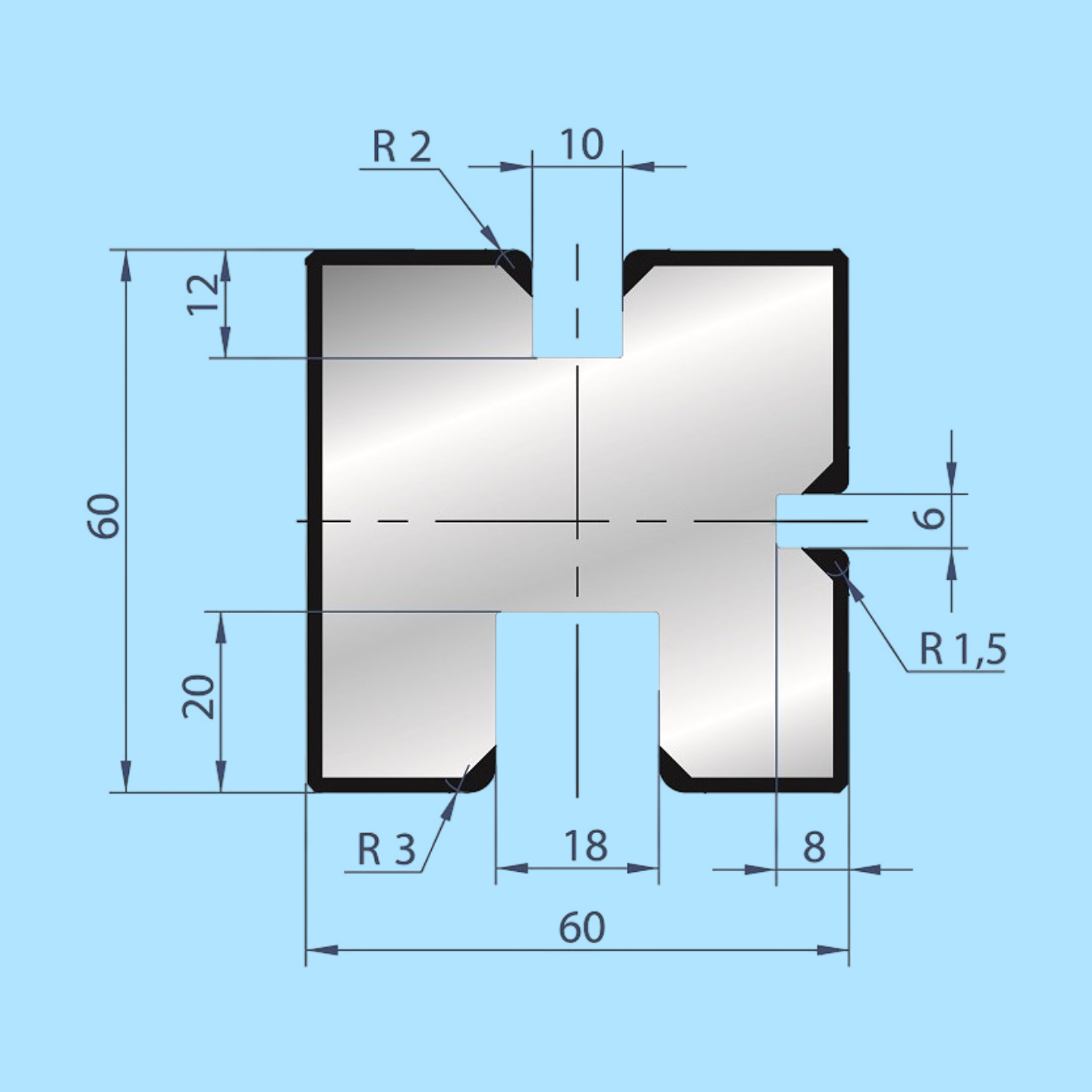 2031 AMADA-PROMECAM 3V Die