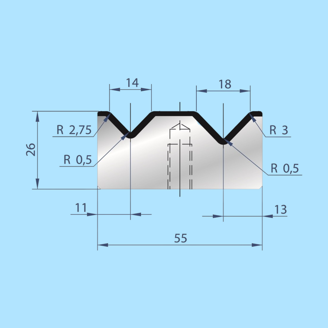 2032 AMADA-PROMECAM 2V Die