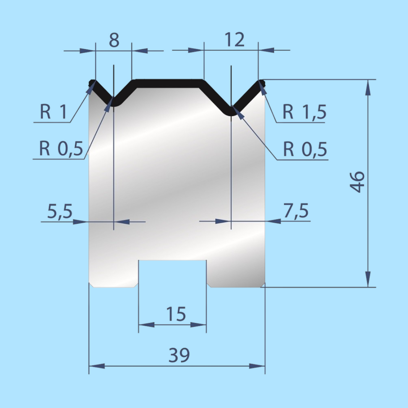 2052 AMADA-PROMECAM 2V Die