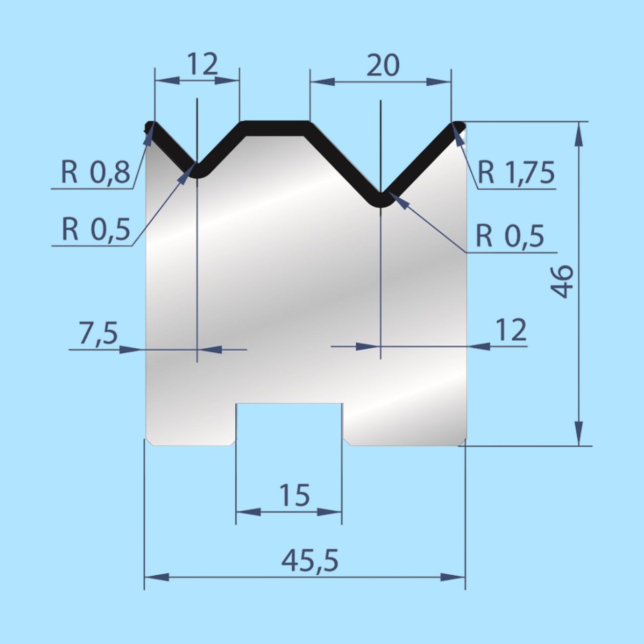 2054 AMADA-PROMECAM 2V Die