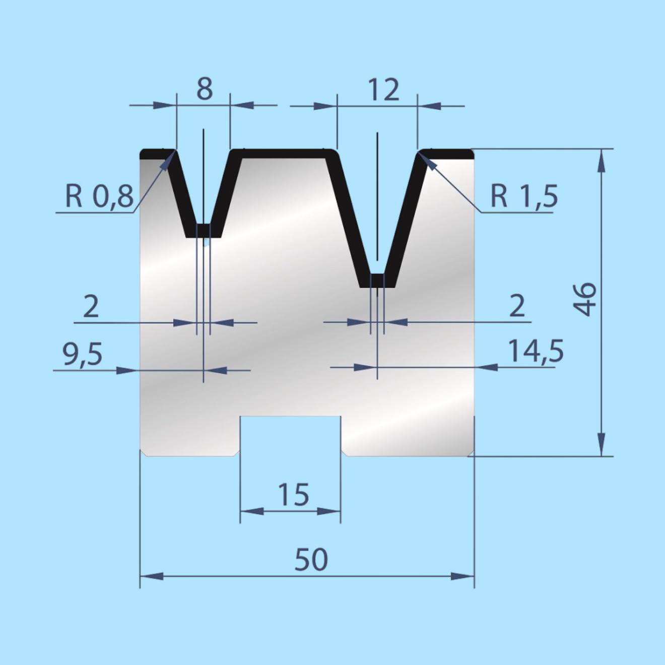 2056 AMADA-PROMECAM 2V Die