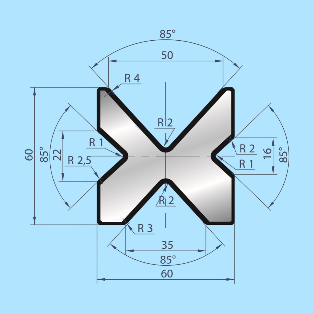 2067 AMADA-PROMECAM 4V Die