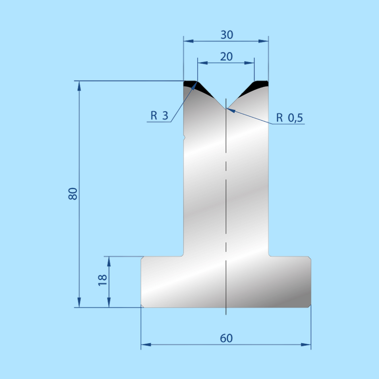 3017 AMADA-PROMECAM 1V Die