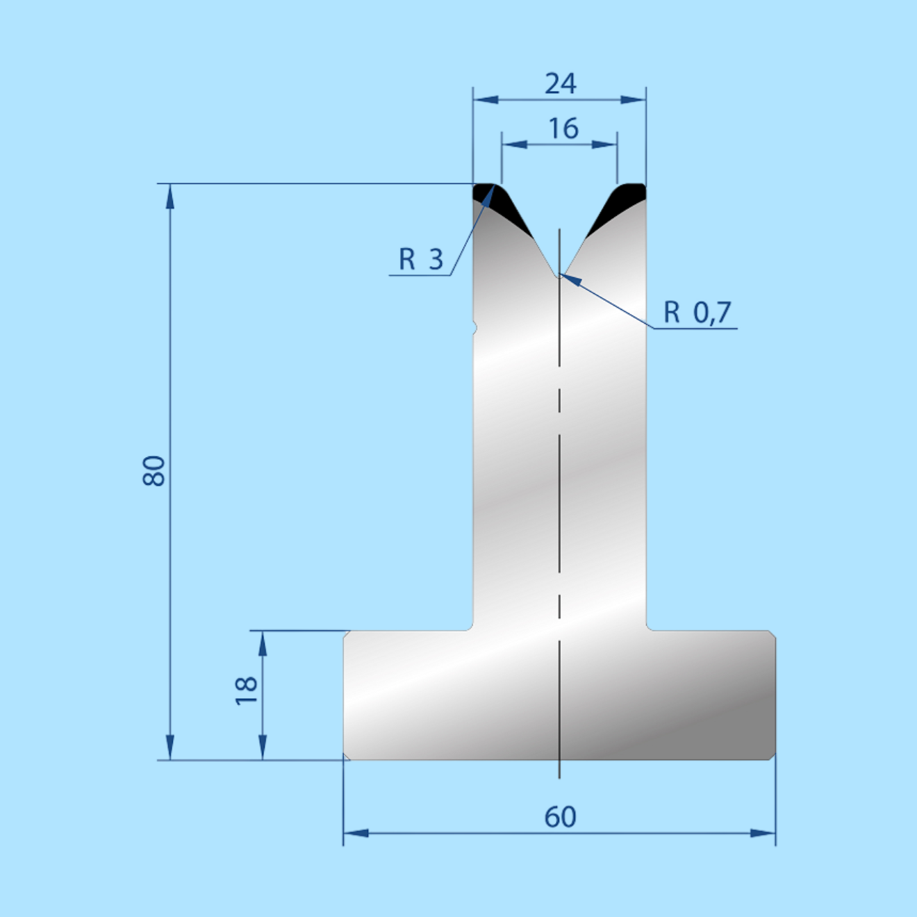 3023 AMADA-PROMECAM 1V Die