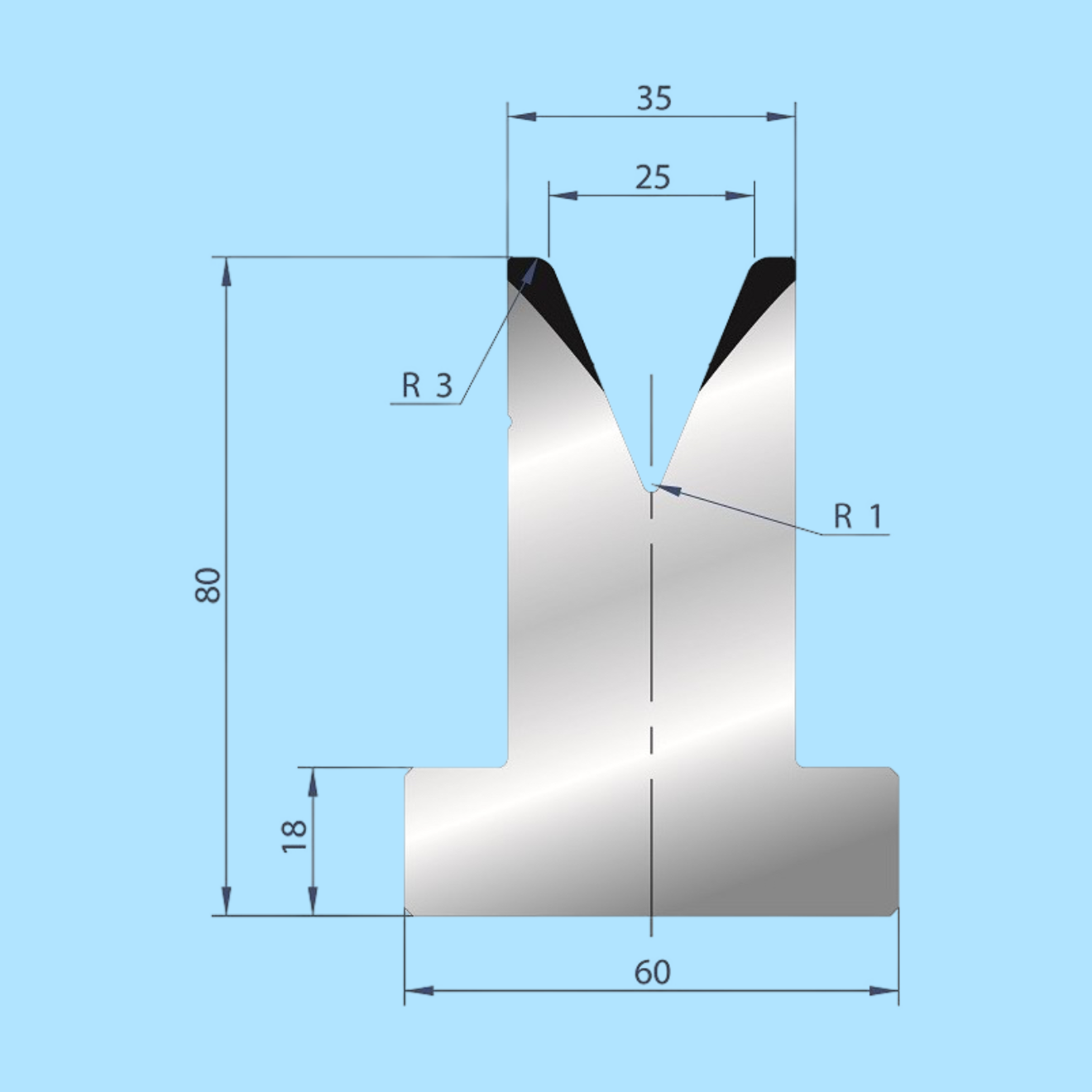 3032 AMADA-PROMECAM 1V Die