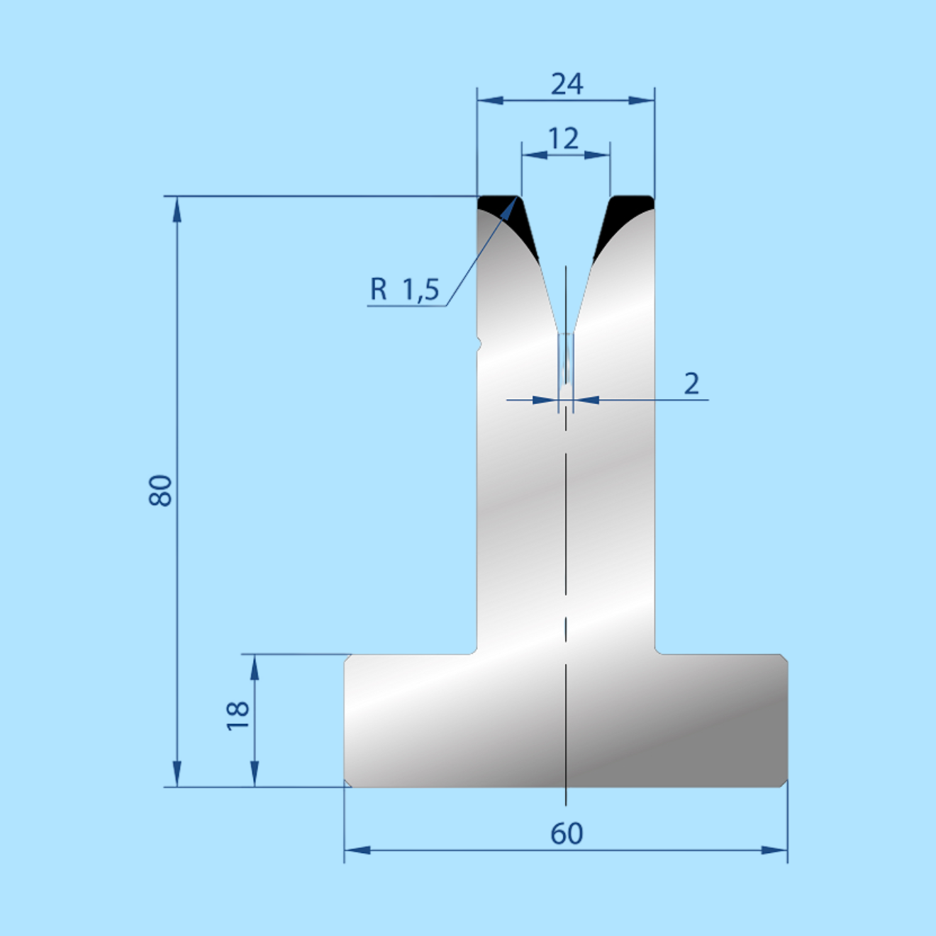 3045 AMADA-PROMECAM 1V Die