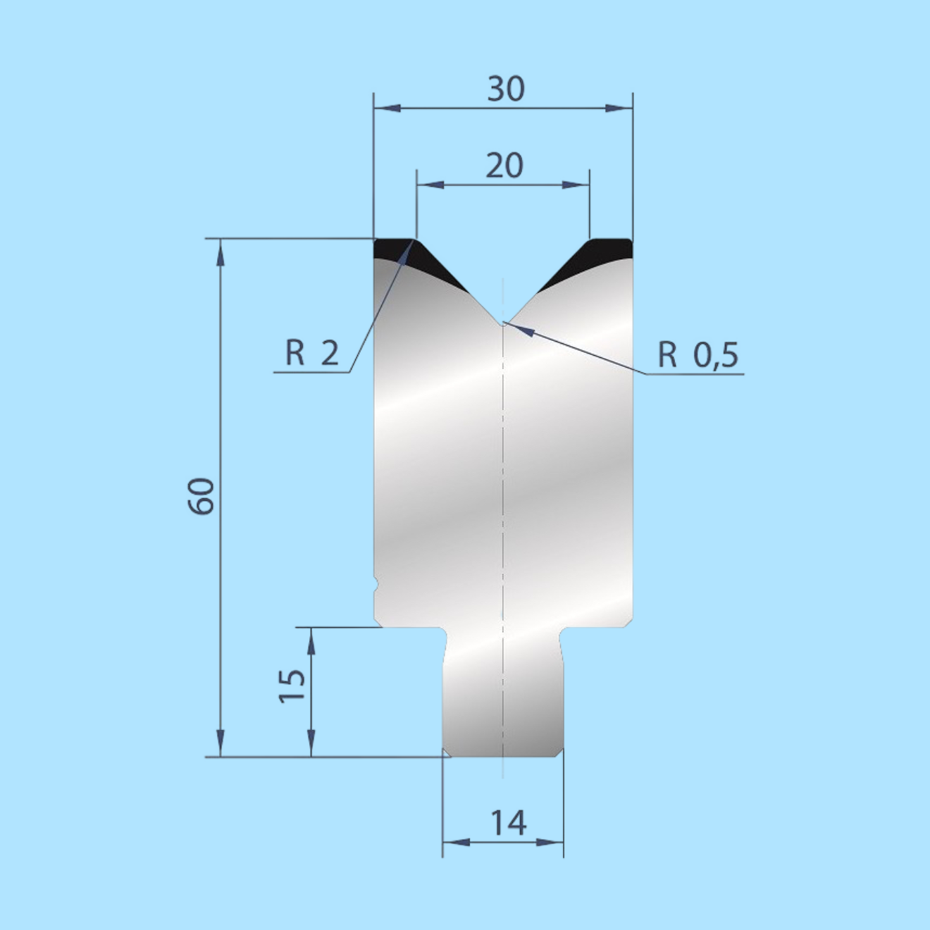 3164 AMADA-PROMECAM 1V Die