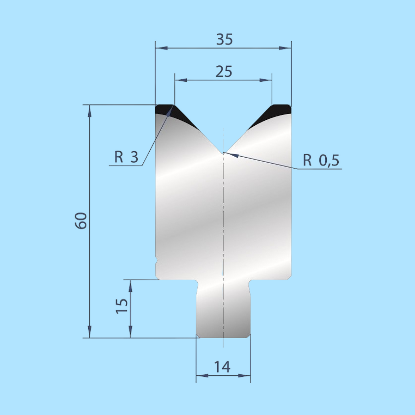 3165 AMADA-PROMECAM 1V Die